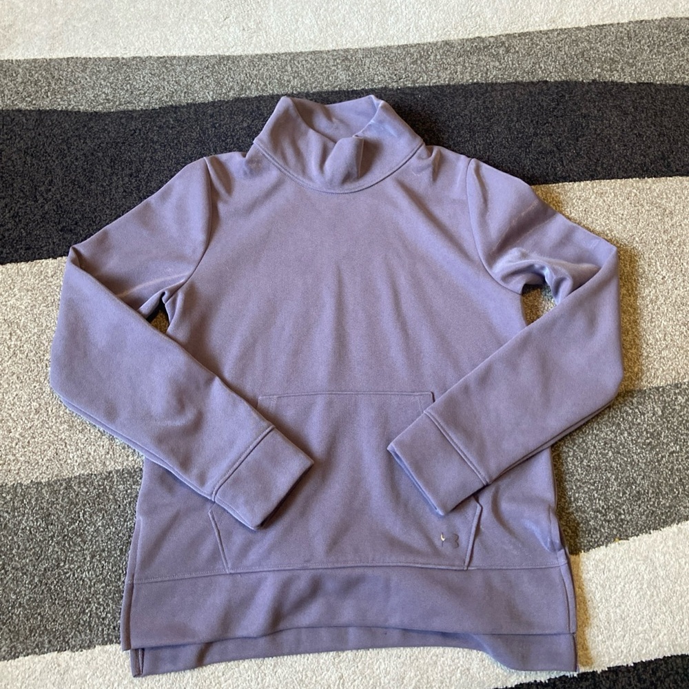 Under Armour Pullover Sweatshirt Cowl Neck Purple iridescent Sz XS.